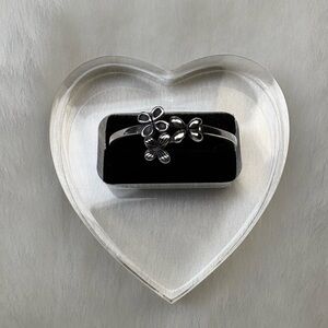 925 Sterling Silver Triple Flower Ring